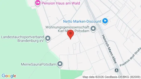 Apartments for rent i Potsdam - kort over placeringen