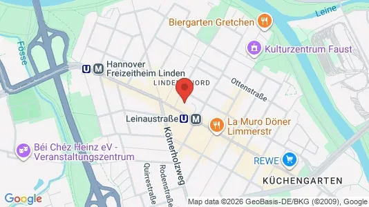 Apartments for rent i Hannover - kort over placeringen