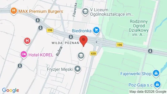 Apartments for rent i Poznań - kort over placeringen