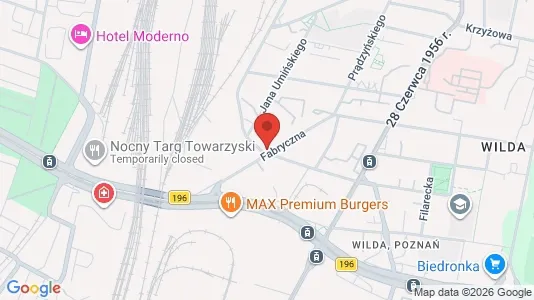 Apartments for rent i Poznań - kort over placeringen