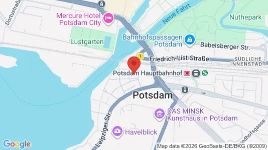 Apartments for rent i Potsdam - kort over placeringen