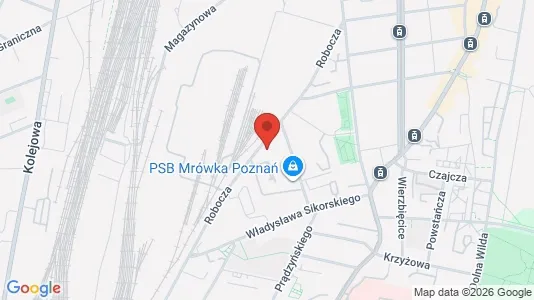 Apartments for rent i Poznań - kort over placeringen