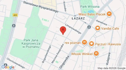 Apartments for rent i Poznań - kort over placeringen