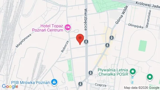Apartments for rent i Poznań - kort over placeringen