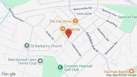 Apartments for rent i Coventry - West Midlands - kort over placeringen