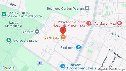 Apartments for rent i Poznań - kort over placeringen