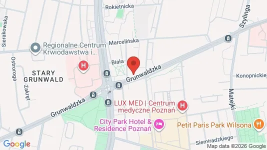 Apartments for rent i Poznań - kort over placeringen