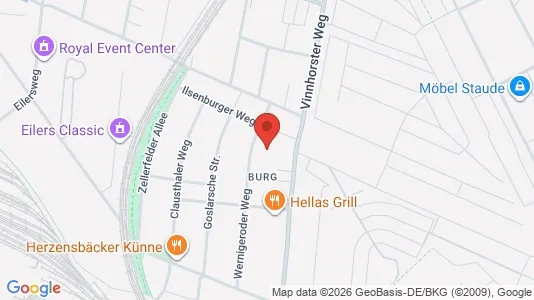 Apartments for rent i Hannover - kort over placeringen