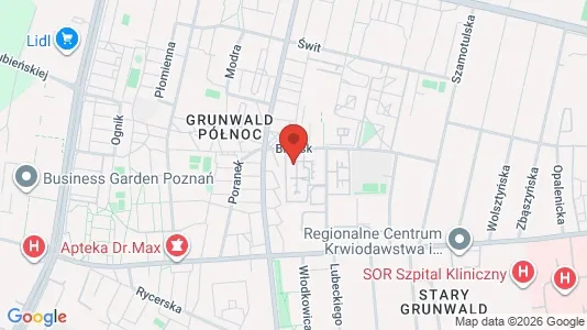Apartments for rent i Poznań - kort over placeringen