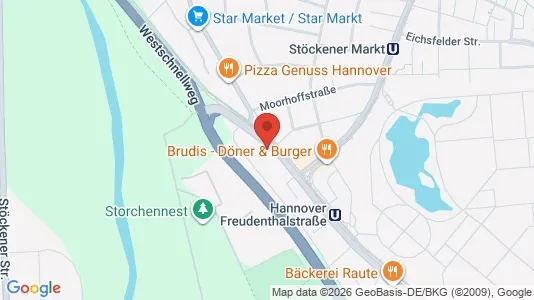 Apartments for rent i Hannover - kort over placeringen