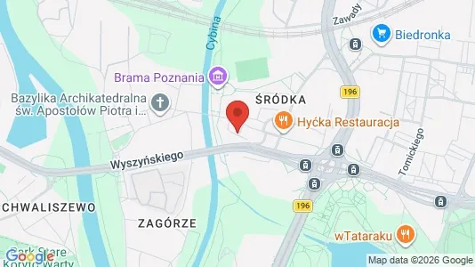 Apartments for rent i Poznań - kort over placeringen