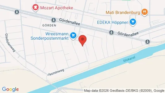 Apartments for rent i Brandenburg an der Havel - kort over placeringen