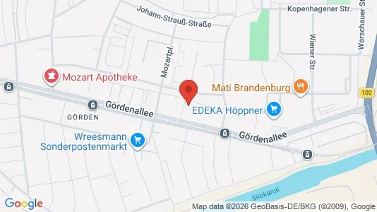 Apartments for rent i Brandenburg an der Havel - kort over placeringen