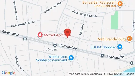 Apartments for rent i Brandenburg an der Havel - kort over placeringen