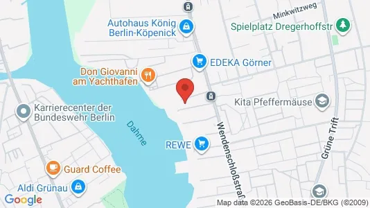 Apartments for rent i Berlin Treptow-Köpenick - kort over placeringen