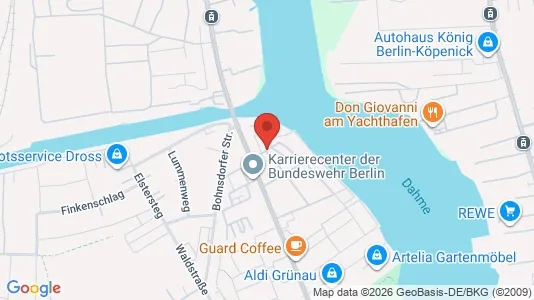 Apartments for rent i Berlin Treptow-Köpenick - kort over placeringen
