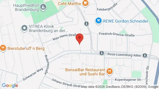 Apartments for rent i Brandenburg an der Havel - kort over placeringen