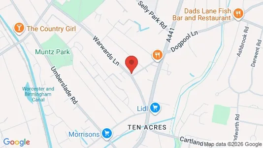 Apartments for rent i Birmingham - West Midlands - kort over placeringen