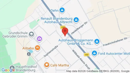 Apartments for rent i Brandenburg an der Havel - kort over placeringen