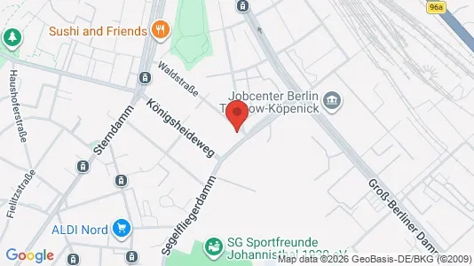 Apartments for rent i Berlin Treptow-Köpenick - kort over placeringen