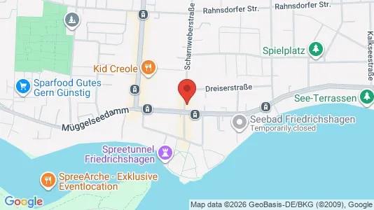 Apartments for rent i Berlin Treptow-Köpenick - kort over placeringen