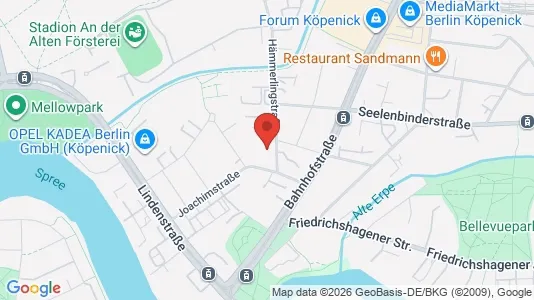 Apartments for rent i Berlin Treptow-Köpenick - kort over placeringen