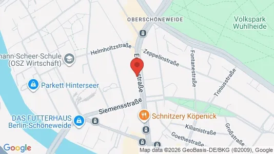 Apartments for rent i Berlin Treptow-Köpenick - kort over placeringen