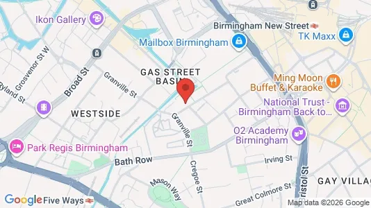Apartments for rent i Birmingham - West Midlands - kort over placeringen