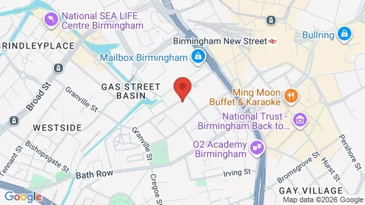 Apartments for rent i Birmingham - West Midlands - kort over placeringen