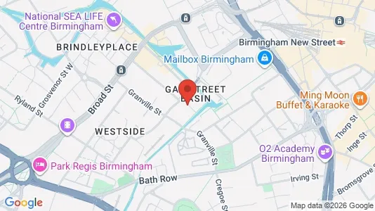 Apartments for rent i Birmingham - West Midlands - kort over placeringen
