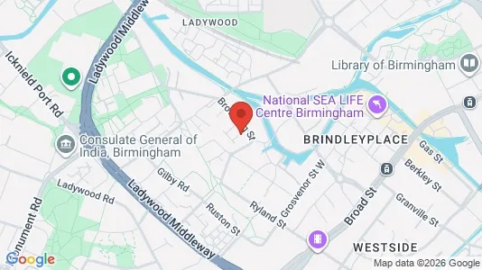 Apartments for rent i Birmingham - West Midlands - kort over placeringen
