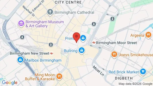 Apartments for rent i Birmingham - West Midlands - kort over placeringen