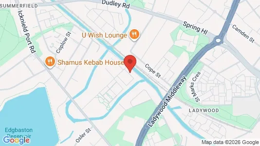 Apartments for rent i Birmingham - West Midlands - kort over placeringen