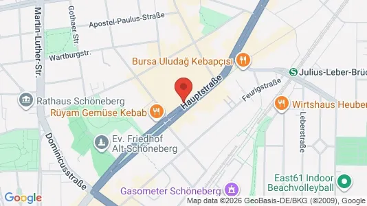 Apartments for rent i Berlin Tempelhof-Schöneberg - kort over placeringen