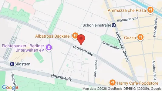 Apartments for rent i Berlin Friedrichshain-Kreuzberg - kort over placeringen