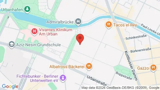 Apartments for rent i Berlin Friedrichshain-Kreuzberg - kort over placeringen