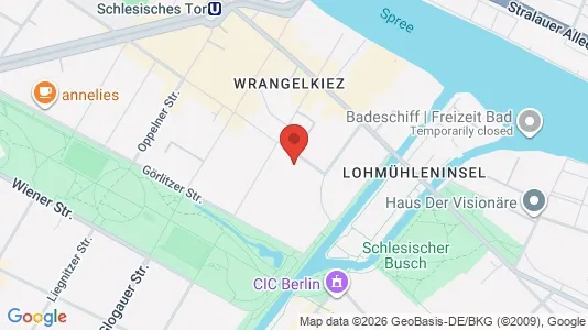 Apartments for rent i Berlin Friedrichshain-Kreuzberg - kort over placeringen