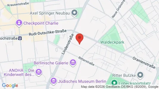 Apartments for rent i Berlin Friedrichshain-Kreuzberg - kort over placeringen