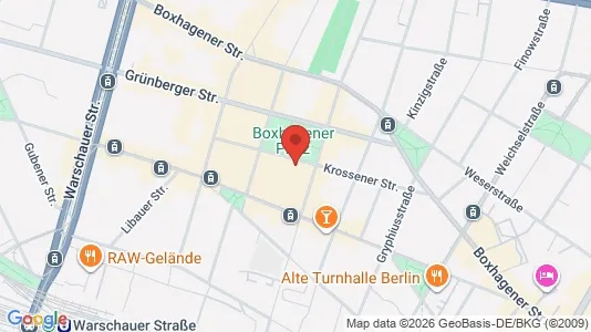 Apartments for rent i Berlin Friedrichshain-Kreuzberg - kort over placeringen