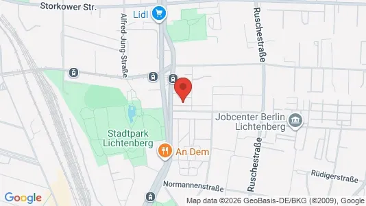 Apartments for rent i Berlin Lichtenberg - kort over placeringen
