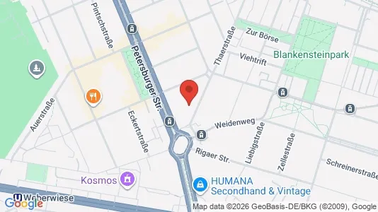 Apartments for rent i Berlin Friedrichshain-Kreuzberg - kort over placeringen