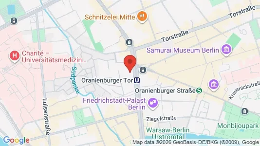 Apartments for rent i Berlin Mitte - kort over placeringen