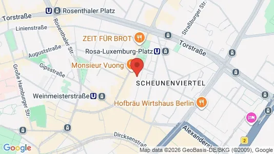 Apartments for rent i Berlin Mitte - kort over placeringen