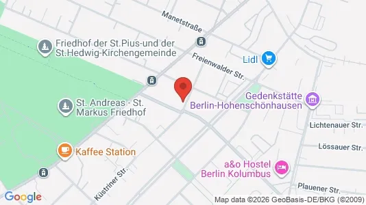 Apartments for rent i Berlin Lichtenberg - kort over placeringen