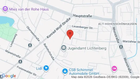 Apartments for rent i Berlin Lichtenberg - kort over placeringen