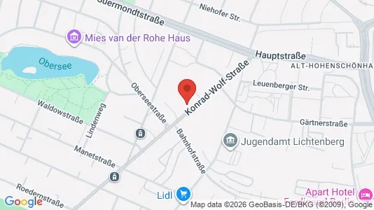 Apartments for rent i Berlin Lichtenberg - kort over placeringen