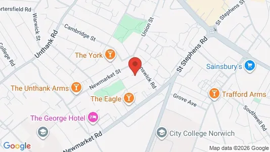 Apartments for rent i Norwich - Norfolk - kort over placeringen