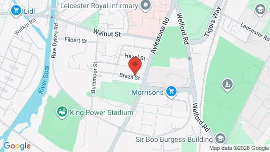 Apartments for rent i Leicester - Leicestershire - kort over placeringen