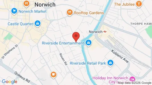 Apartments for rent i Norwich - Norfolk - kort over placeringen