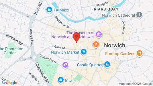 Apartments for rent i Norwich - Norfolk - kort over placeringen
